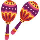 Colorful icon of maracas.